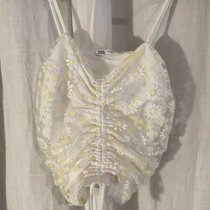 ZARA FLORAL AND LACE TANK